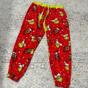 Grinch Cartoon Character Fleece Pajama Pants / Joggers | Women’s SZ Medium